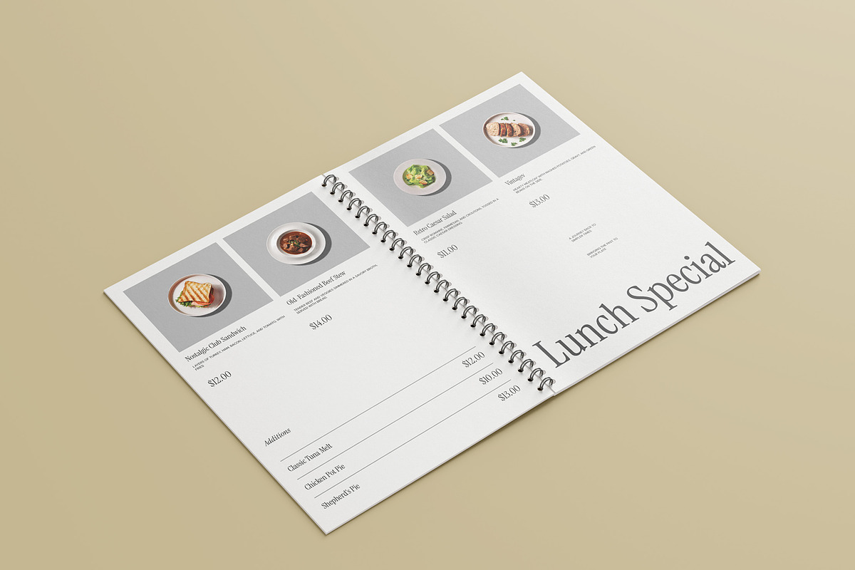 Nostalgic Menu Book - Menew preview 7