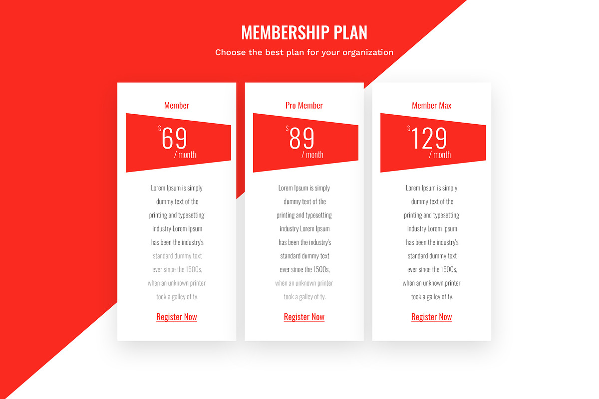Membership Plan, an UI Kit Template by Sujun Baidyaa (Photo 2 of 2)