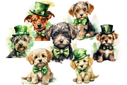 St. Patrick's Cute Dog Cliparts, an Animal Illustration by Mash Mash Stickers (Thumbnail 5 of 9)