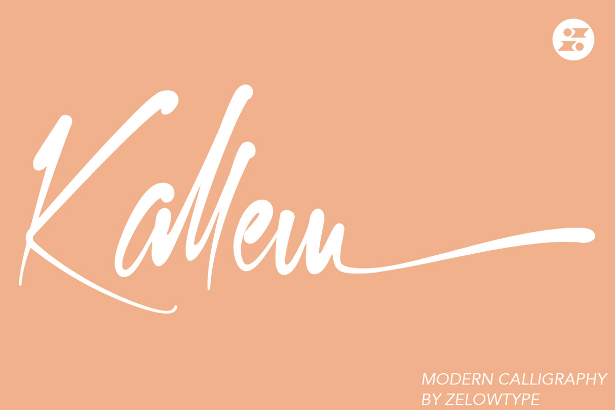Kallem - Script Font, a Script Font by zelow type (Photo 1 of 14)