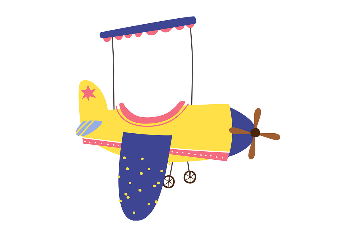 12 Hand-Drawn Cute Airplanes Clipart, a Transportation Illustration by the_myro (Photo 2 of 13)