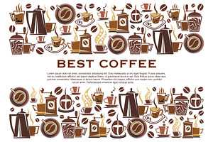 Best Coffee Cafeteria Vector Poster