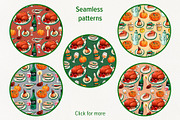 Thanksgiving Day dinner set, a Food Illustration by Ekaterina Goncharova (Thumbnail 3 of 5)