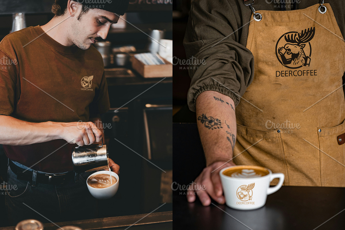 Deer Coffee Moose Logo Vector, a Branding & Logo Template by Atlantis X Nurman Arbai (Photo 1 of 2)