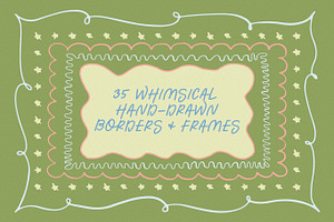 35 Whimsical Vector Borders Frames