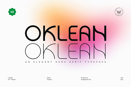 Oklean - Elegant Sans Serif Typeface, a Sans Serif Font by Pengedar Seni