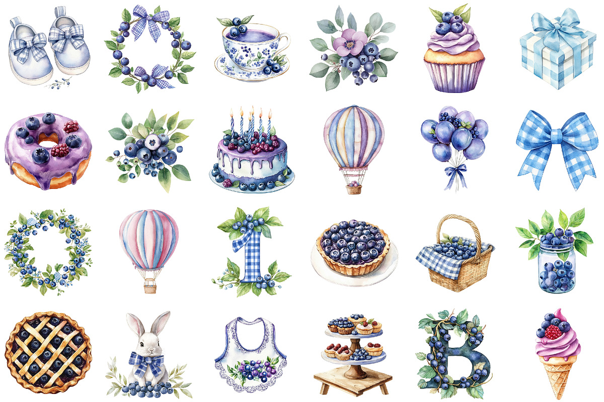 Watercolor Berry First Birthday, a Seasonal Illustration by designcity5 (Photo 2 of 5)