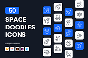 Space Doodle Icons, a Duotone Icon by Brickclay (Thumbnail 1 of 6)
