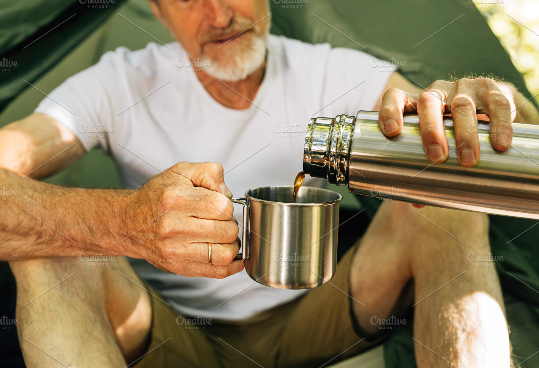Close-up of a senior male pouring, a Food & Drink Photo by Artem Varnitsin