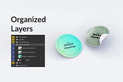 Adhesive Stickers Set Mockup, a Cups & Container Mockup by Runend (Thumbnail 3 of 5)