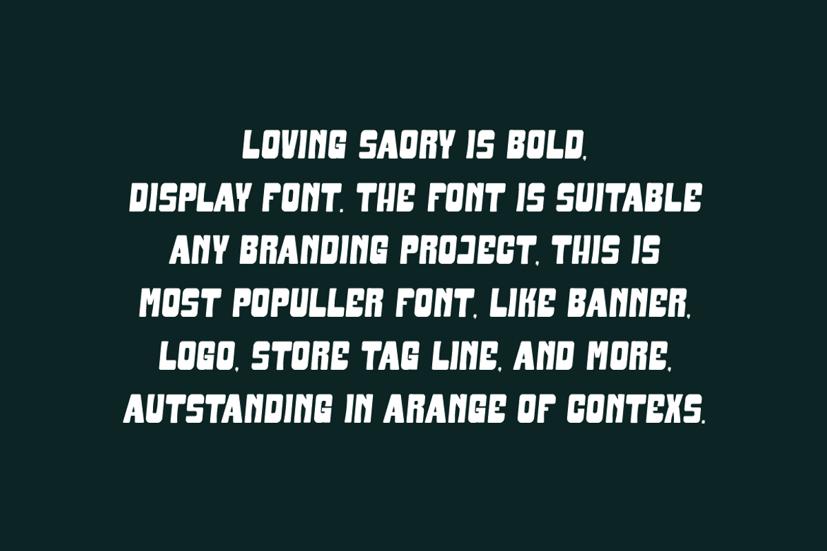 Loving Saory, a Sans Serif Font by QR Design Studio (Photo 2 of 7)