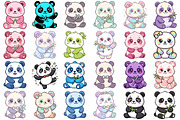 Cute Panda Clipart, an Animal Illustration by Forhadx5 (Thumbnail 5 of 9)