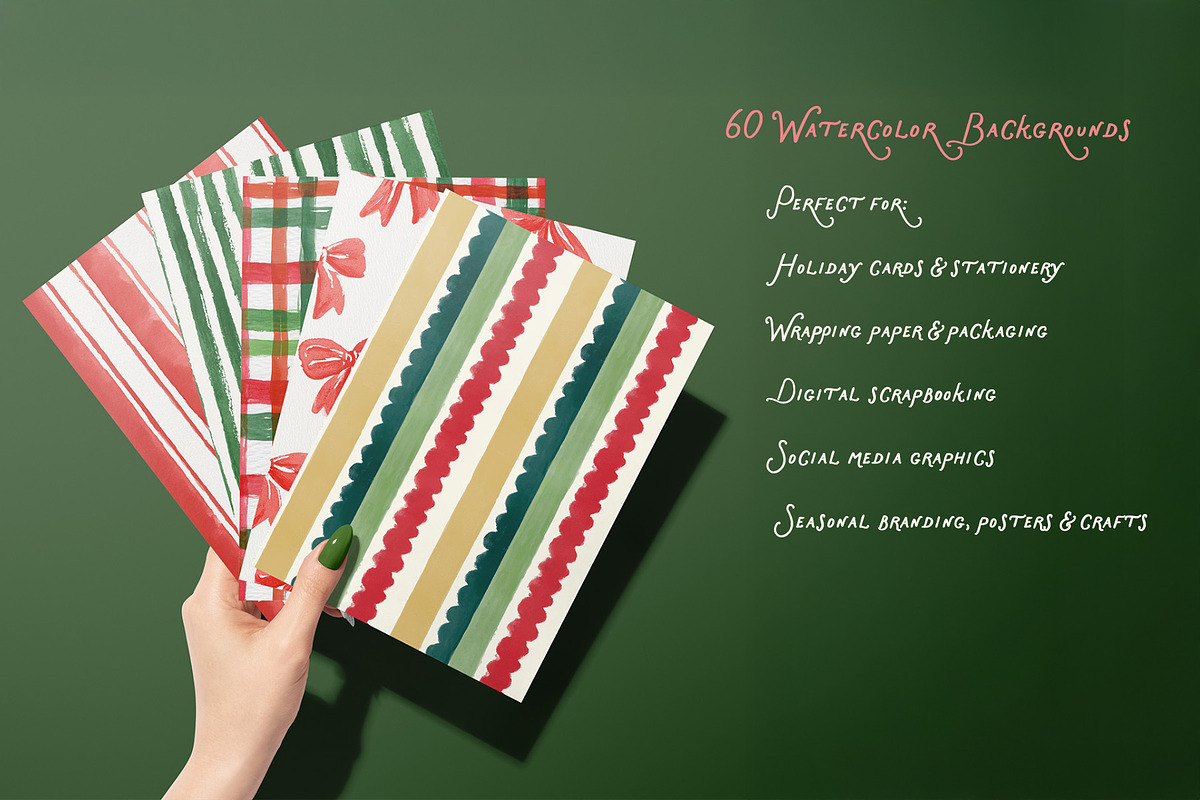 Patterned Christmas backgrounds, a Background Graphic by Essentially Nomadic (Photo 9 of 10)