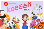 South Korean Culture Elements, an Object Graphic by Moonery's (Thumbnail 1 of 2)