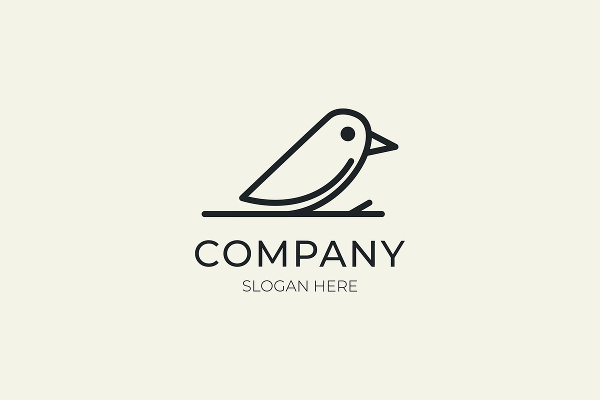 Minimalist bird logo line art, a Branding & Logo Template by Medianeka (Photo 1 of 3)