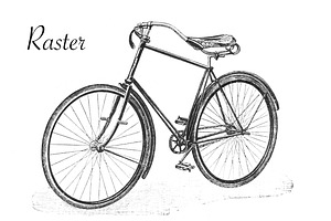 37 Retro Bicycles Raster And Vector