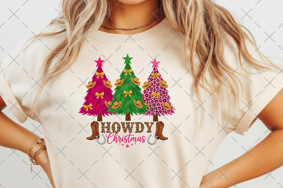 Howdy Christmas Png, Cowgirl Western, an Illustration by Craft Nest (Photo 6 of 6)