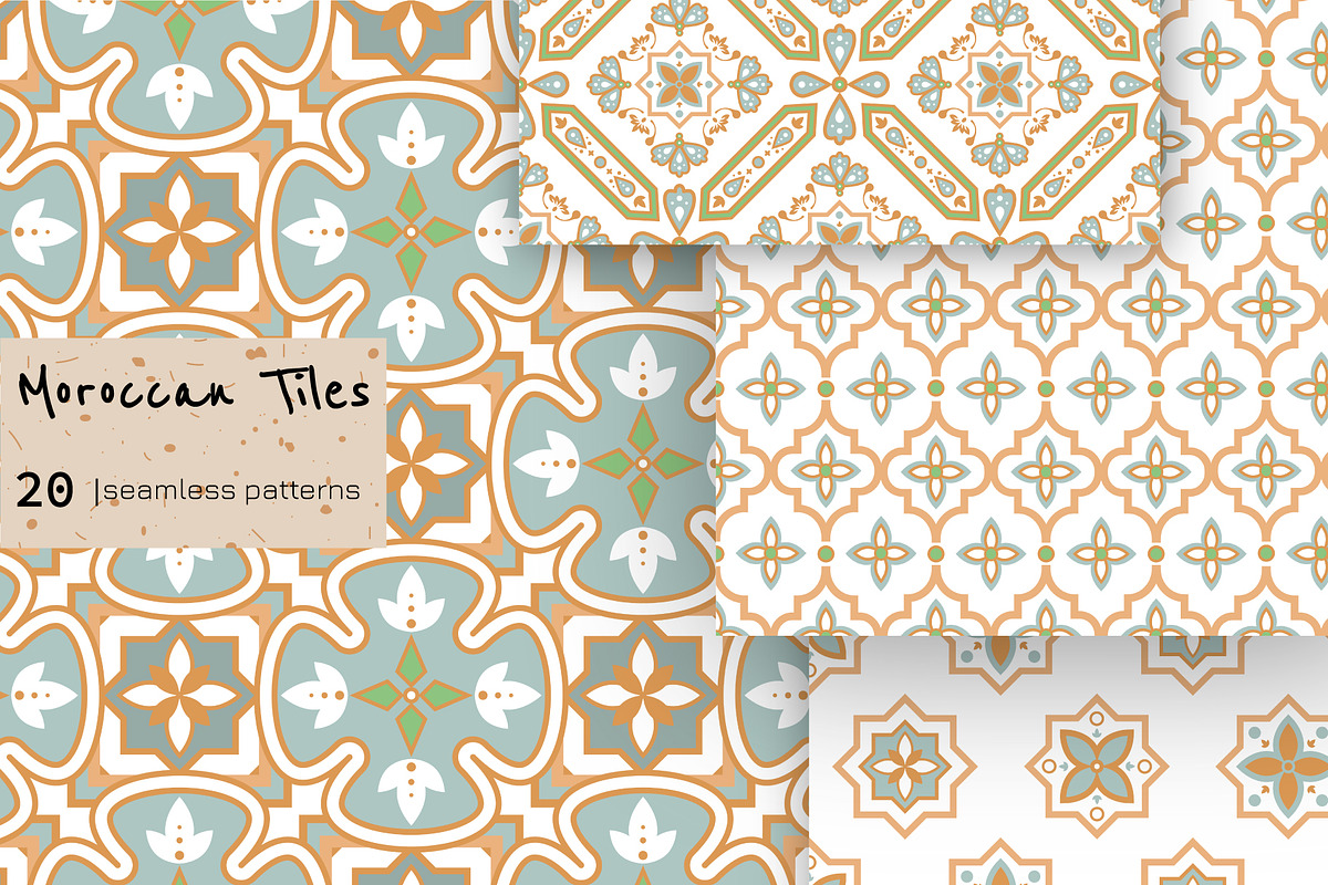 Moroccan Tiles - 20 patterns, a Pattern Graphic by InaCorart (Photo 3 of 6)