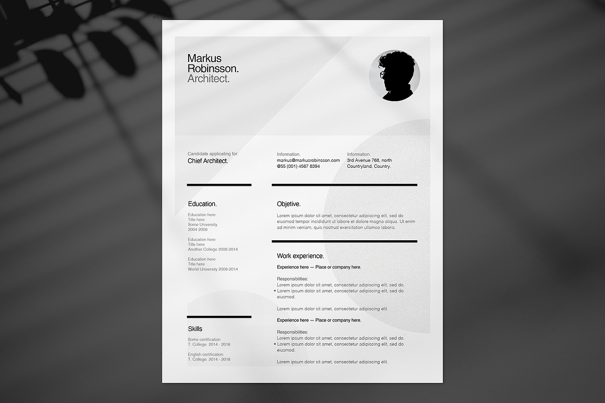 Minimal Creative Resume Pack by Srg, a Resume Template by Srg® (Photo 11 of 11)