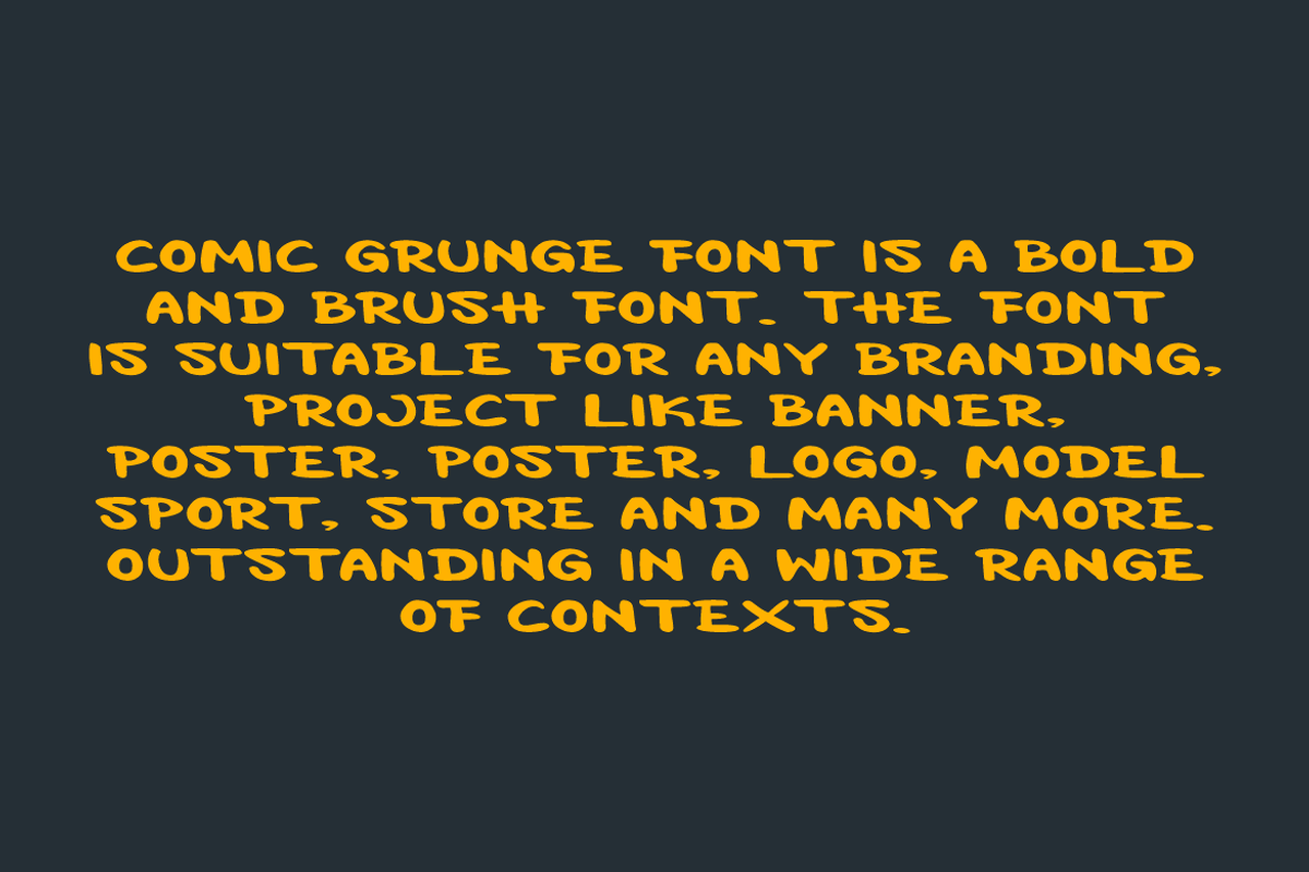 Comic Grunge Font, a Handwritten Font by QR Design Studio (Photo 5 of 7)