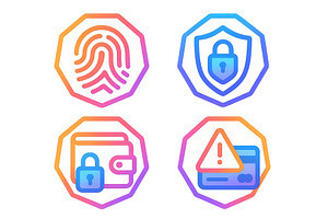 Security icons representing, a Technology Illustration by ZinetroN