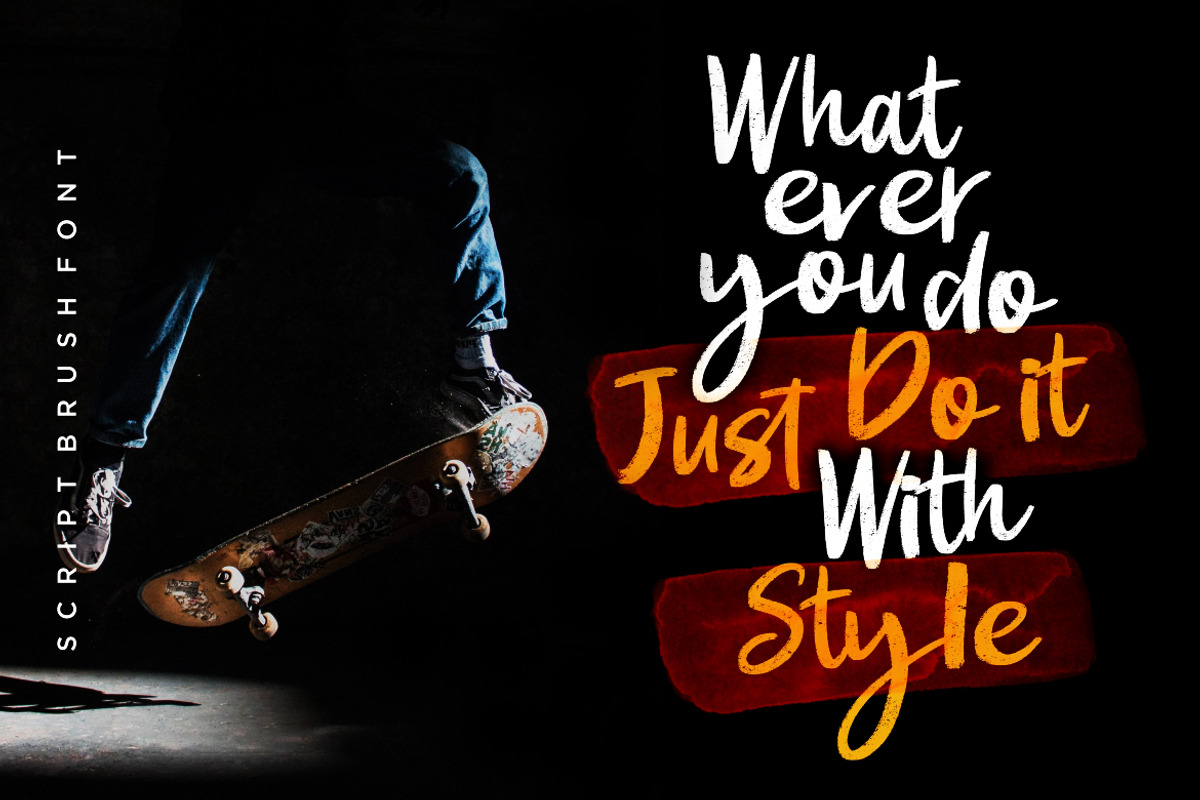Burning Down Advertisement Font preview 4
