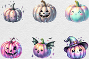 Halloween Pumpkin Iridescent Bundle, an Illustration by Black Bird Studio (Thumbnail 2 of 6)