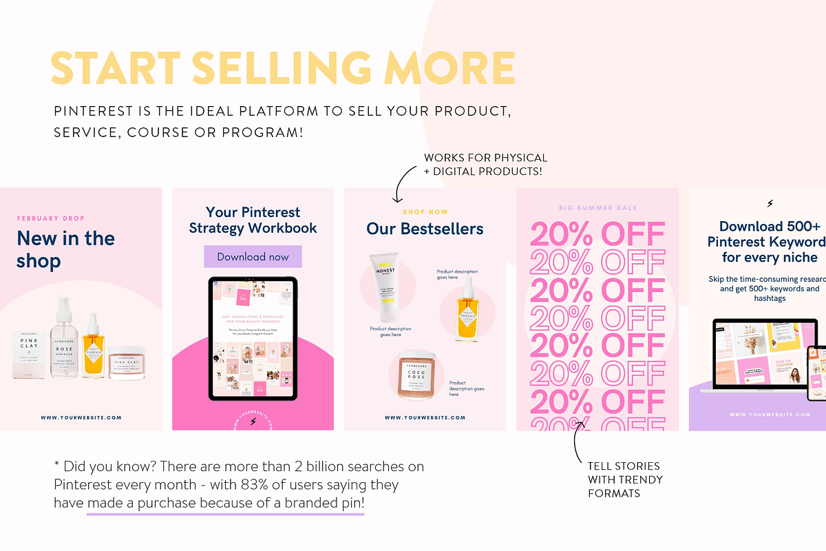 Pin Power Templates for Pinterest, a Social Media Template by My Social Boutique (Photo 6 of 11)