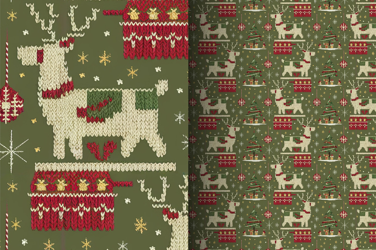 Christmas Ugly Seamless Pattern, a Pattern Graphic by DIYnArtShop (Photo 5 of 11)