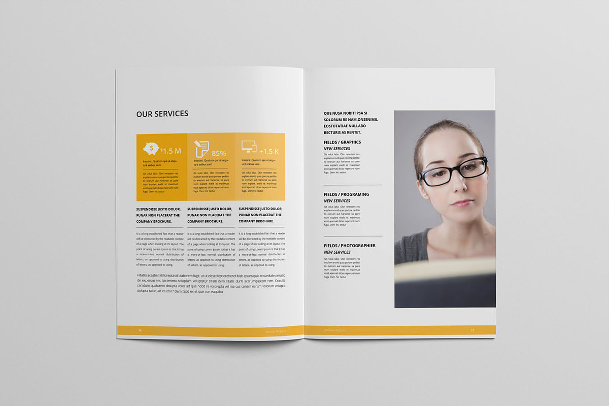 Annual Report Template Word & INDD, a Brochure Template by Taiffco (Photo 6 of 9)