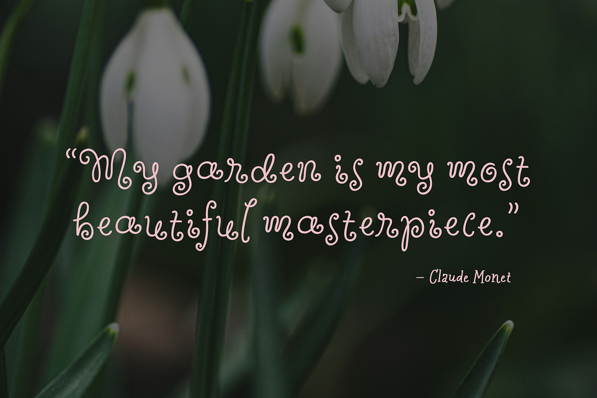 Wildflower Garden | Whimsical Font, a Handwritten Font by type peace (Photo 12 of 14)