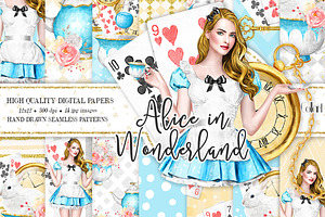 Alice in Wonderland Digital Paper