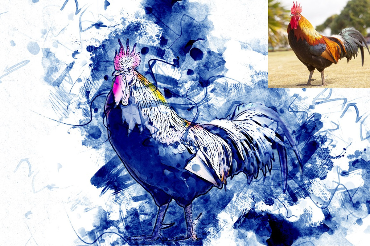 Ink Art Photoshop Action, an Action Add-On by MRI STUDIO (Photo 5 of 13)