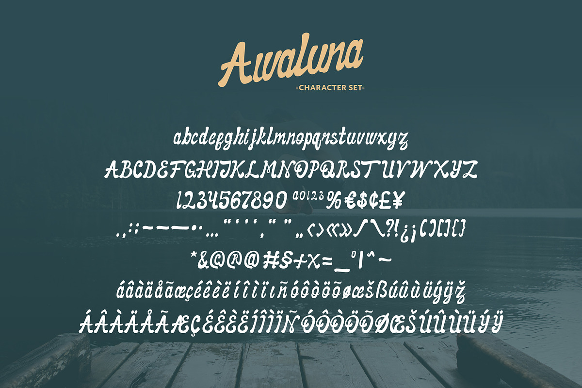 Awaluna Font preview 4