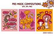 MUSHROOMS | graphics set, a Food Illustration by Nastya Tkachova (Thumbnail 5 of 10)