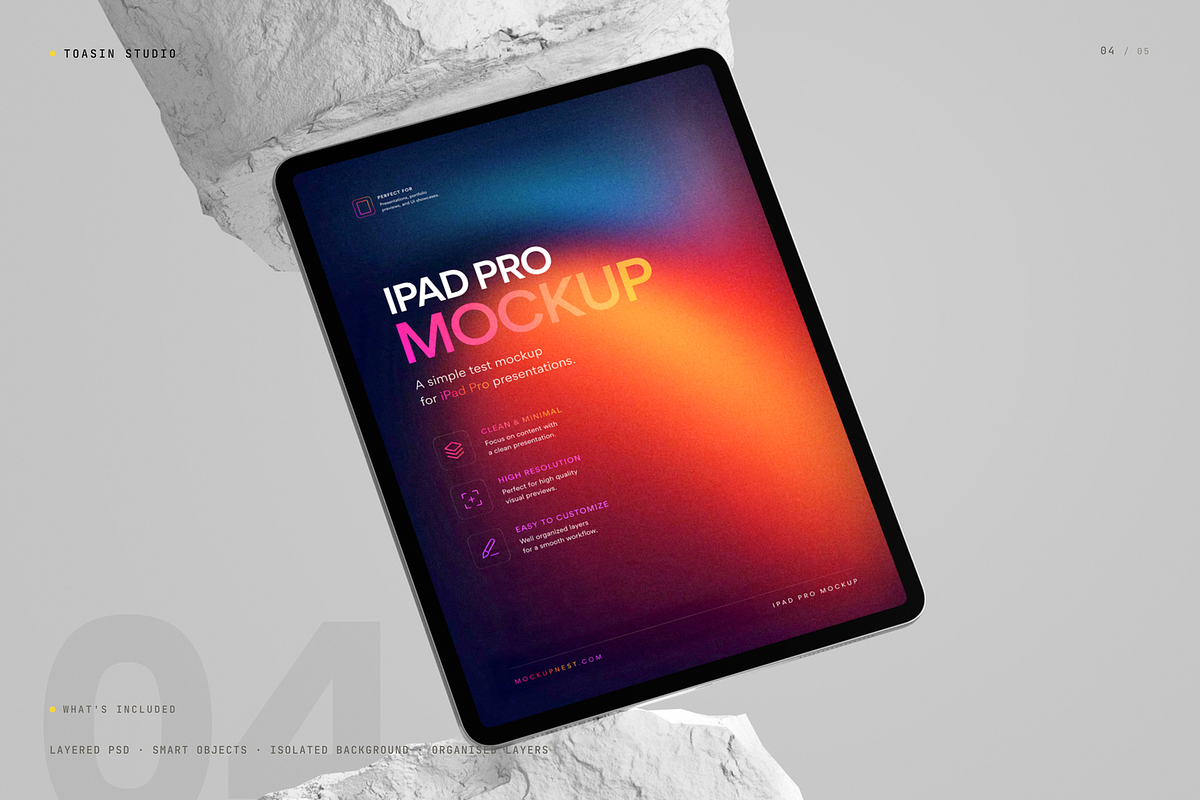 iPad Pro Mockup, an iPad Mockup by Toasin Studio (Photo 4 of 5)