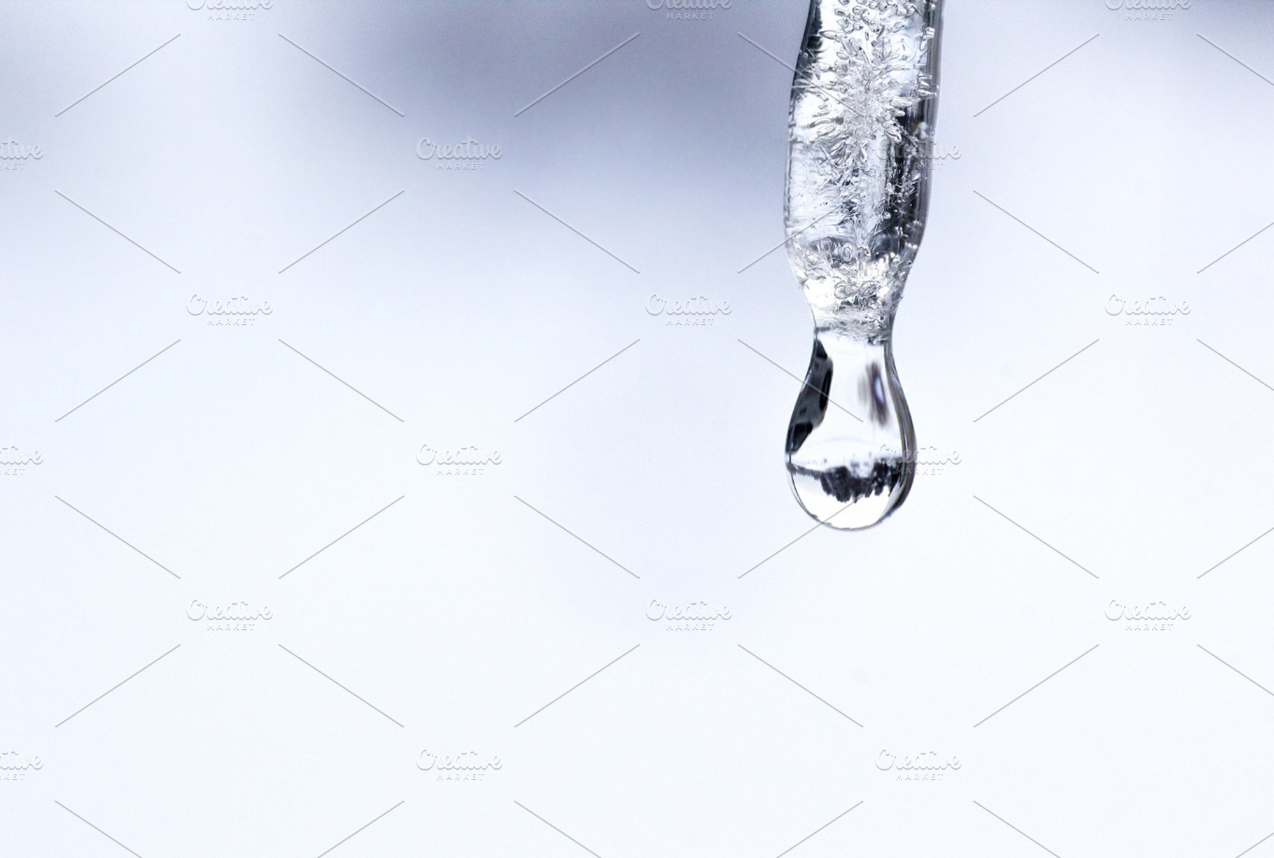 Ice Melt Water Drop Background
