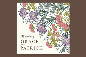 3 Wedding Cards Seamless Pattern