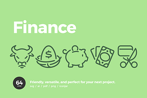Finance Icons — Pixi Line, an Outline Icon by Scott Dunlap