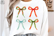 Preppy Christmas Bow PNG, an Illustration by Libby Wishes (Thumbnail 1 of 8)