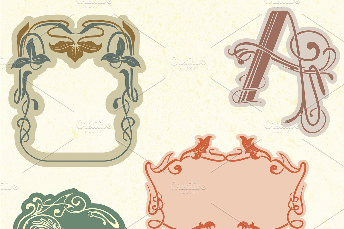 Art Nouveau Collection, a Decorative Illustration by TatianaCociorva (Photo 3 of 6)