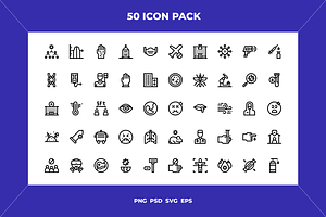 Virus transmission icons, an Outline Icon by Wencory