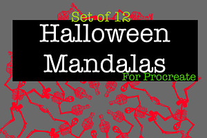 Halloween mandala stamp brushes