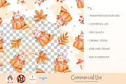 Bunny Pumpkin Seamless Pattern, a Pattern Graphic by Chonnieartwork (Thumbnail 2 of 5)