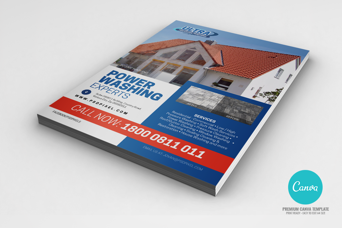 Power Washing Promotional Flyer, a Flyer Template by PSDPixel (Photo 2 of 4)