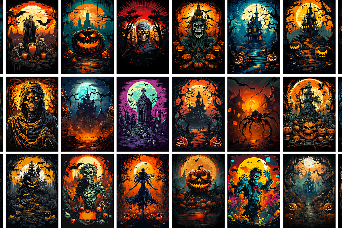 Deadly Creepy Halloween Vectors, an Illustration by Fresh Design Elements (Photo 7 of 13)