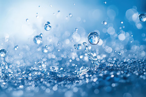 Water droplets in mid-air, frozen in, a Background Photo by Pixeness Studio
