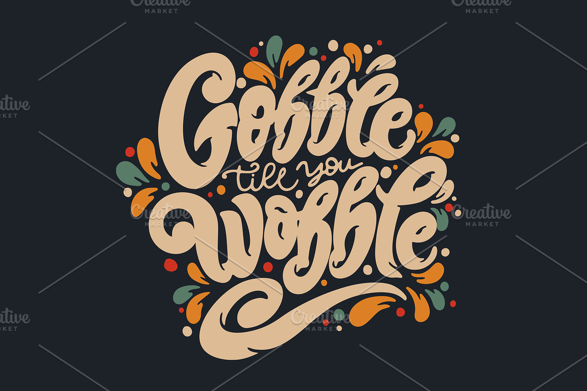 Thanksgiving Day stickers, a Poster Template by Anna's Lettering (Photo 13 of 15)