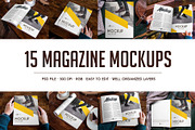 15 Magazine MockUps, a Books & Magazine Mockup by Free-PSD-Templates (Thumbnail 1 of 7)