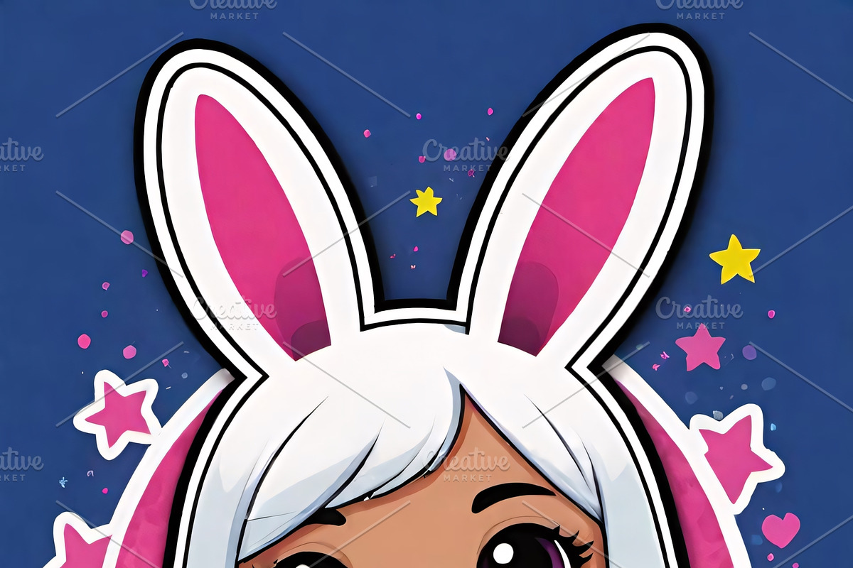 Kawaii Girl Stickers & Illustrations, an Illustration by ETARA by Mea Hau (Photo 7 of 16)